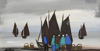 Markey Robinson, Waiting for the Boats at Morgan O'Driscoll Art Auctions