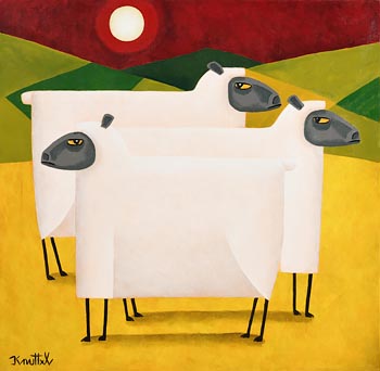 Graham Knuttel (1954-2023), Watchful Flock at Morgan O'Driscoll Art Auctions