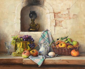 Robert Chailloux, Still Life - Fruits on Tabletop at Morgan O'Driscoll Art Auctions