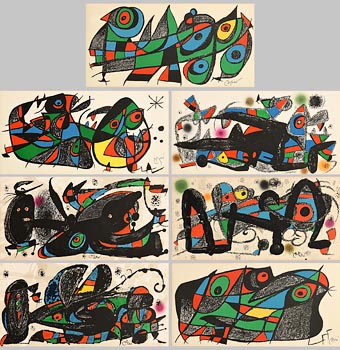 Joan Miro, Escultor Series 1974 - Italy, Sweden, Denmark, Great Britain, Portugal, Japan and Iran at Morgan O'Driscoll Art Auctions