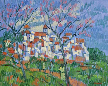 Desmond Carrick, Pathway to the Spanish Village at Morgan O'Driscoll Art Auctions