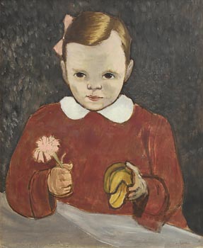 John Luke, Portrait of a Young Girl at Morgan O'Driscoll Art Auctions