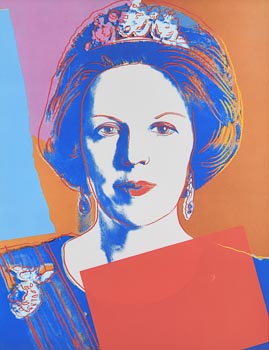 Andy Warhol, Queen Beatrix from the Reigning Queen Series at Morgan O'Driscoll Art Auctions