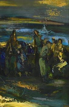 Daniel O'Neill, Waiting at the Harbour at Morgan O'Driscoll Art Auctions