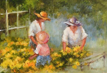 Elizabeth Brophy, Gardening with Mum at Morgan O'Driscoll Art Auctions