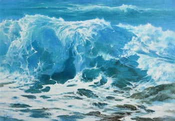 Annemarie Bourke, Sapphire Seas at Morgan O'Driscoll Art Auctions