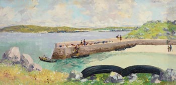 Fergus O'Ryan, The Harbour, Ardmore, Co. Galway at Morgan O'Driscoll Art Auctions