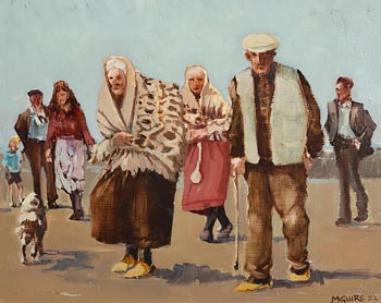 Cecil Maguire, After Mass Inis Meain (1982) at Morgan O'Driscoll Art Auctions