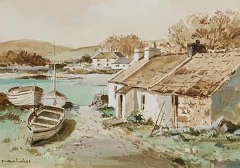 Maurice Canning Wilks, John O, The Rocks Cottage, Cushendun at Morgan O'Driscoll Art Auctions