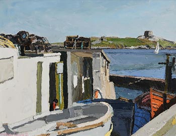 Stephen Cullen, Coliemore Harbour, Summer (2021) at Morgan O'Driscoll Art Auctions