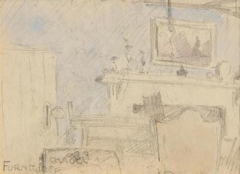 Jack Butler Yeats, The Drawing Room at Morgan O'Driscoll Art Auctions