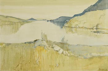 Cecil Maguire, Dawn, Killary Harbour (1971) at Morgan O'Driscoll Art Auctions
