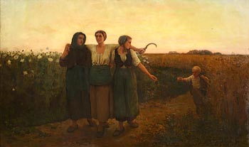 Henriette (Sophie) Bouteiller, Return from the Fields (c.1870) at Morgan O'Driscoll Art Auctions