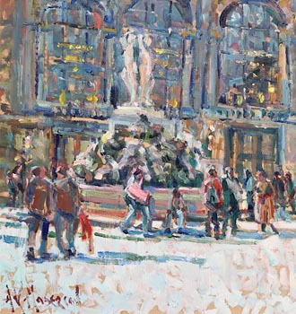 Arthur K. Maderson, La Place de la Comedie, Montpellier, France at Morgan O'Driscoll Art Auctions