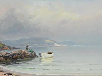 Charles J. McAuley, Making Ready, Antrim Coast at Morgan O'Driscoll Art Auctions