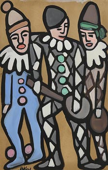 Markey Robinson, Three Clowns at Morgan O'Driscoll Art Auctions