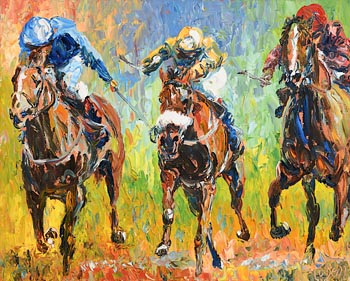 Liam O'Neill, Racing to the Finish at Morgan O'Driscoll Art Auctions