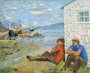 Seamus Coleman RHA (1916-1995), Fisherman's Cove at Morgan O'Driscoll Art Auctions