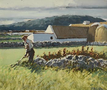 Cecil Maguire, Bringing in the Hay, Roundstone at Morgan O'Driscoll Art Auctions
