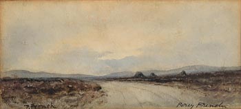 William Percy French, Bog Landscape with Peat Stacks at Morgan O'Driscoll Art Auctions