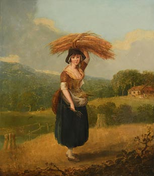 Attributed to Richard Westall, A Gleaner in a Field, Homestead Beyond at Morgan O'Driscoll Art Auctions