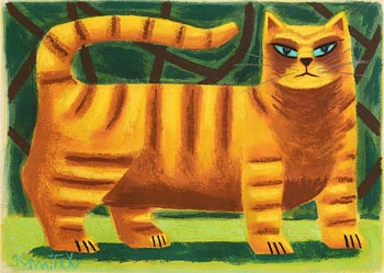 Graham Knuttel (1954-2023), Ginger Cat at Morgan O'Driscoll Art Auctions