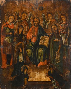 19th Century Russian Icon, Deisis and Saints at Morgan O'Driscoll Art Auctions