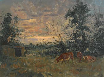 Patrick Leonard, Cattle Grazing, Skerries at Morgan O'Driscoll Art Auctions