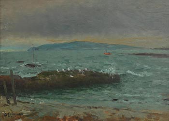 Patrick Leonard, Skerries Harbour at Morgan O'Driscoll Art Auctions