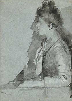 John Butler Yeats, Portrait of a Lady c.1889 (second image verso) at Morgan O'Driscoll Art Auctions