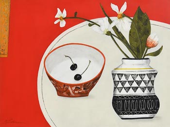 Geoffrey Robinson, Still Life with Two Black Cherries at Morgan O'Driscoll Art Auctions