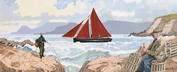 John Francis Skelton, Western Waves, Achill, Co. Mayo at Morgan O'Driscoll Art Auctions