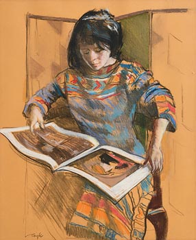 John Coyle, Girl Reading at Morgan O'Driscoll Art Auctions