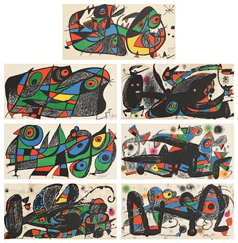 Joan Miro, Escultor Series 1974 - Italy, Sweden, Denmark, Great Britain, Portugal, Japan and Iran at Morgan O'Driscoll Art Auctions