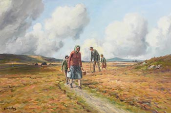 Charles J. McAuley, On the Way to the Turf at Morgan O'Driscoll Art Auctions