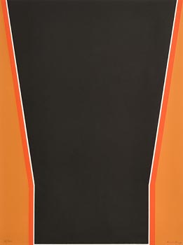 Cecil King, Abstract in Orange, Red and Black at Morgan O'Driscoll Art Auctions