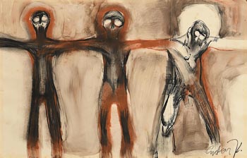 Patrick Graham, Three Figures at Morgan O'Driscoll Art Auctions