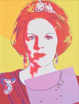 Andy Warhol, Queen Beatrix from the Reigning Queens Series at Morgan O'Driscoll Art Auctions