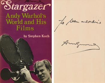 Andy Warhol, Stargazer - Andy Warhol's World and his Films by Stephen Koch at Morgan O'Driscoll Art Auctions