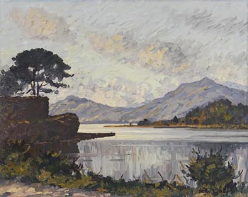 Sean O'Connor, The Pier, Castle Lough, Killarney (1974) at Morgan O'Driscoll Art Auctions