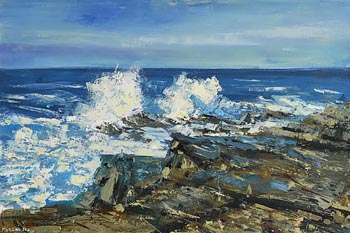 Henry Morgan, Rocky Shoreline Kilkee (2021) at Morgan O'Driscoll Art Auctions