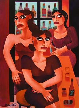 Graham Knuttel (1954-2023), Girls Night Out at Morgan O'Driscoll Art Auctions