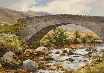 Frank J. Egginton, Owenreagh Bridge, Owenreagh River, Co. Kerry - The Windy Gap at Morgan O'Driscoll Art Auctions