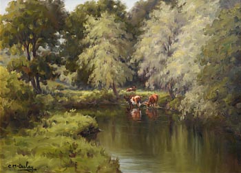 Charles J. McAuley, Still Afternoon, Dun River, Glendun at Morgan O'Driscoll Art Auctions