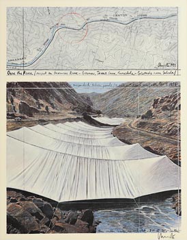 Christo, Over the River Project for the Arkansas River for Texas and Colorado at Morgan O'Driscoll Art Auctions