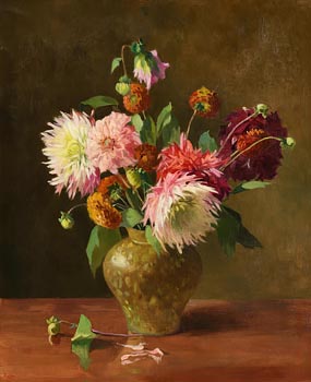 Hans Iten, Still Life - Vase of Flowers at Morgan O'Driscoll Art Auctions