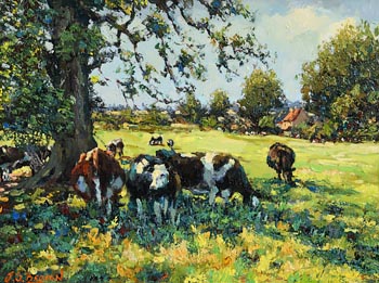 James S. Brohan, Cattle Grazing at Morgan O'Driscoll Art Auctions