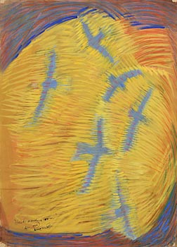 Tony O'Malley, Hawks Searching Corn (1968) at Morgan O'Driscoll Art Auctions