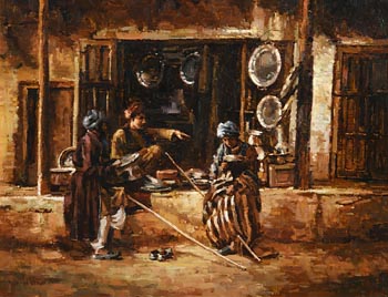 Mark O'Neill, Market in Morocco (1998) at Morgan O'Driscoll Art Auctions