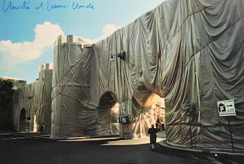 Christo, The Wall-Wrapped Roman Wall via Veneto and Villa Borghese, Rome, Italy 1973/4 at Morgan O'Driscoll Art Auctions